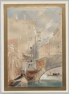 A Canal, Venice by James Holland (British, 1800–1870)