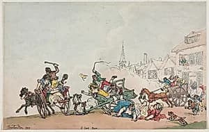 A Cart Race by Thomas Rowlandson (British, 1756–1827)