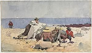 A Clam-Bake by Winslow Homer (American, 1836–1910)