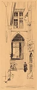 A Courtyard in Cairo by David Young Cameron (British, 1865–1945)