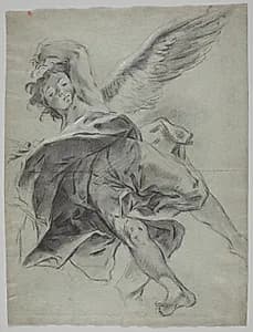 A Flying Angel (recto) by Giovanni Battista Piazzetta (Italian, 1682–1754)