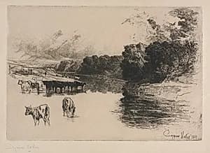 A Lancashire River by Francis Seymour Haden (British, 1818–1910)