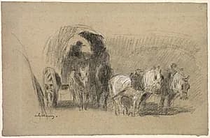 A Miller's Carriage by Albert-Charles Lebourg (French, 1849–1928)