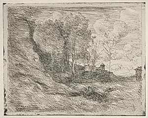 A Souvenir of Ostia by Jean Baptiste Camille Corot (French, 1796–1875)