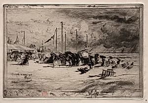 A Squall at Trouville by Félix Hilaire Buhot (French, 1847–1898)