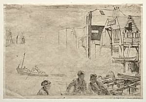 A Wharf by James McNeill Whistler (American, 1834–1903)