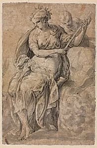Allegorical Figure (verso) by Niccolo dell' Abbate (Italian, c. 1512–1571)