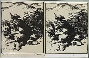 Alpins en ambuscade by Auguste Louis Lepère (French, 1849–1918)