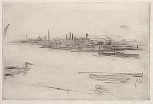 Battersea:  Dawn by James McNeill Whistler (American, 1834–1903)