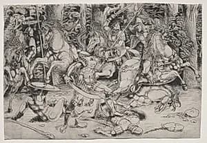Battle in a Wood by Master of the Year 1515 (Italian)