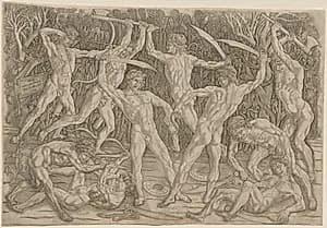 Battle of the Nudes by Antonio del Pollaiuolo (Italian, 1431/32–1498)