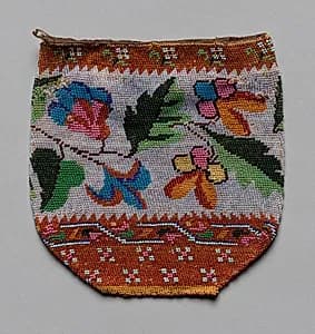 Beaded Bag (floral motif) by Unknown Artist