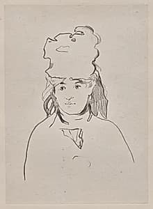 Berthe Morisot in Silhouette by Edouard Manet (French, 1832–1883)