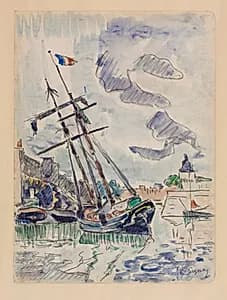 Boat in Port by Paul Signac (French, 1863–1935)