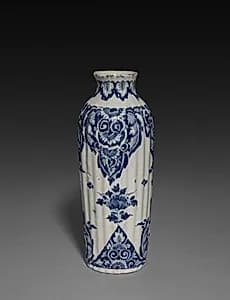 Bottle-Shaped Vase by Rouen Factory (French)