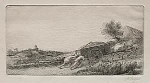 Bringing the Hay Home by Alphonse Legros (French, 1837–1911)