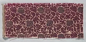 Brocaded Textile Fragment by Unknown Artist