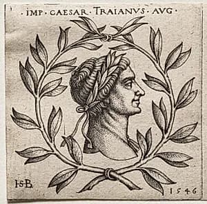 Bust of Emperor Trajan by Hans Sebald Beham (German, 1500–1550)