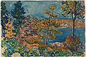 By the Shore by Maurice Prendergast (American, 1858–1924)