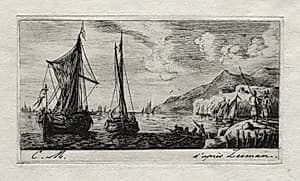 Calais - Flushing Boats by Charles Meryon (French, 1821–1868)