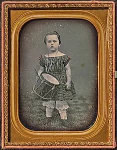 Child with Drum by Unknown Artist