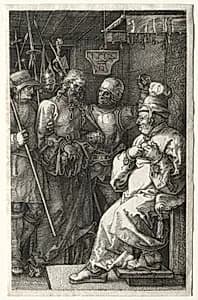 Christ before Caiaphas by Albrecht Dürer (German, 1471–1528)