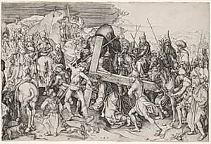 Christ Carrying the Cross by Martin Schongauer (German, c. 1450–1491)