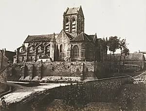 Church at Auvers by Édouard Baldus (French, 1813–1889)