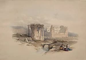 Circular Temple at Baalbec by David Roberts (Scottish, 1796–1864)