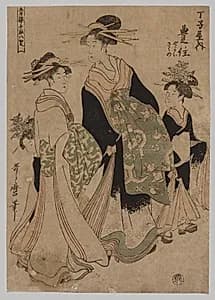 Courtesans and Attendants by Kitagawa Utamaro (Japanese, c. 1754–1806)