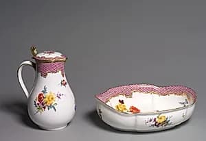 Covered Jug and Basin by Meissen Porcelain Factory (German, est. c. 1710)