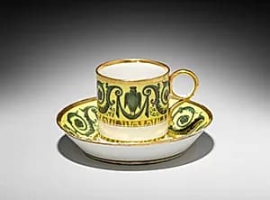 Cup and Saucer by Worcester Porcelain Factory (British, established 1751)
