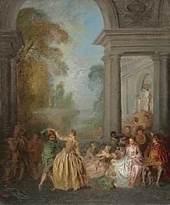 Dancers in a Pavilion by Jean-Baptiste Pater (French, 1695–1736)