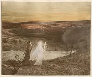 Dante Rencontre Béatrix by Henri Jean Guillaume Martin (French, 1860–1943)
