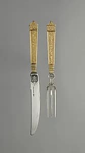 Dessert Knife and Fork  by Maison Cardeilhac (French)