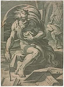 Diogenes by Ugo da Carpi (Italian, c. 1479–c. 1532)