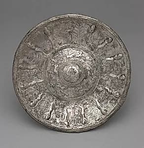 Dish with Tambourine Players by Unknown Artist