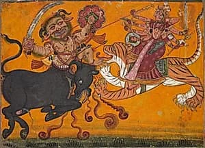 Durga Slaying Mahisha by Unknown Artist