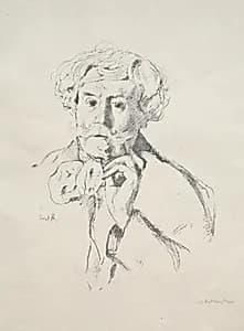 Edmond de Goncourt by William Rothenstein (British, 1872–1945)