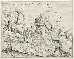 Elijah Ascends to Heaven by Augustin Hirschvogel (German, 1503–1553)