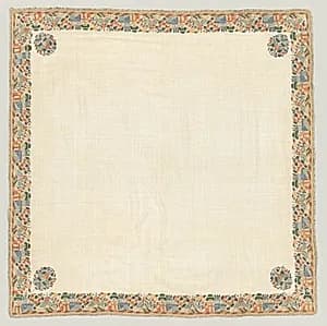 Embroidered head scarf by Unknown Artist