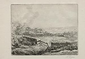 Entrance to the Field by Alphonse Legros (French, 1837–1911)