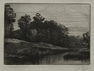 Evening by Alphonse Legros (French, 1837–1911)