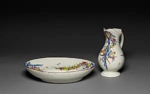 Ewer and Basin Pair by Chantilly Porcelain Factory (French)