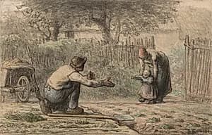 First Steps by Jean-François Millet (French, 1814–1875)