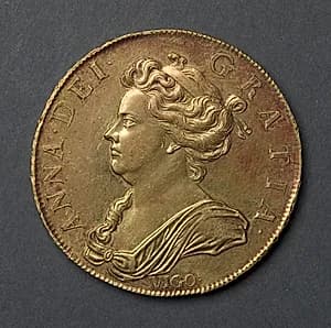 Five Guineas: Anne (obverse) by Unknown Artist