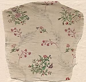 Fragment of Painted Taffeta by Unknown Artist