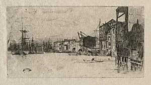 Free Trade Wharf by James McNeill Whistler (American, 1834–1903)