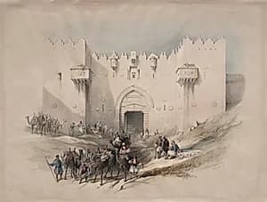 Gate of Damascus, Jerusalem by David Roberts (Scottish, 1796–1864)