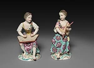 Girl Musicians by Frankenthal Porcelain Factory (German)